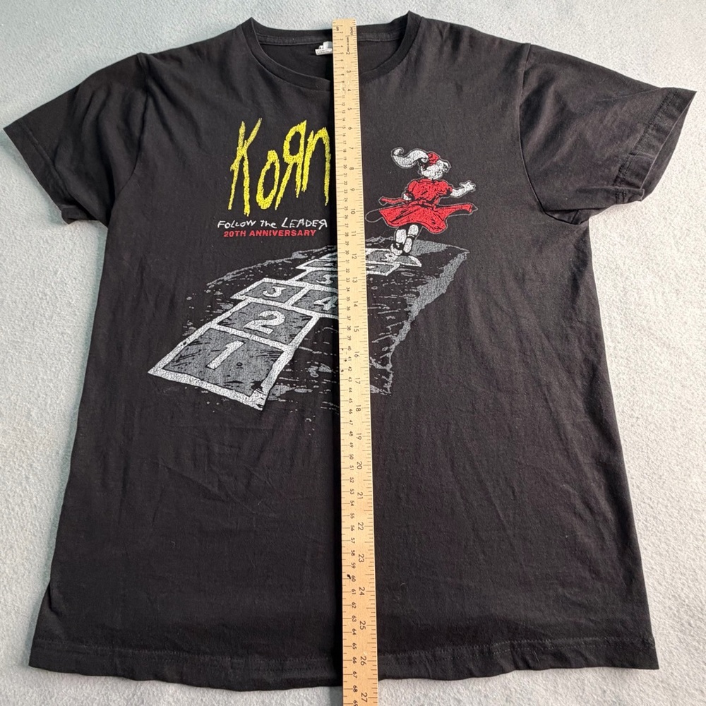 Korn Shirt Mens Medium Black Follow The Leader 20th Anniversary Band Tee Graphic - Picture 4 of 7